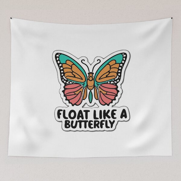 Item preview, Float Like a Butterfly - Boxing Posture Sticker designed and sold by NiftyWrx.
