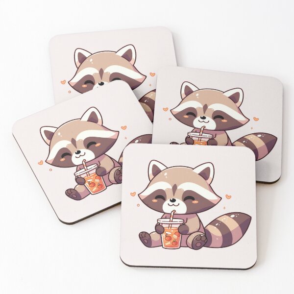 Item preview, Raccoon Drinking Ice Tea designed and sold by LemuellTrends.