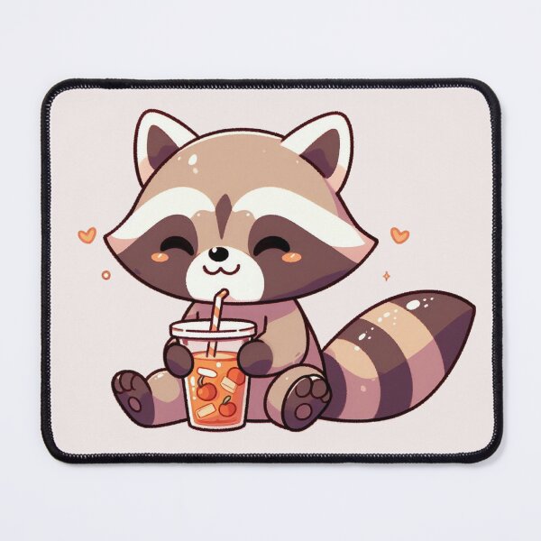 Item preview, Raccoon Drinking Ice Tea designed and sold by LemuellTrends.