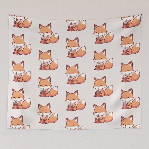 Item preview, Fox Drinking Ice Tea designed and sold by LemuellTrends.