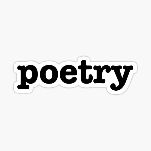 Poetry Serif - Book Lover Artist Sticker