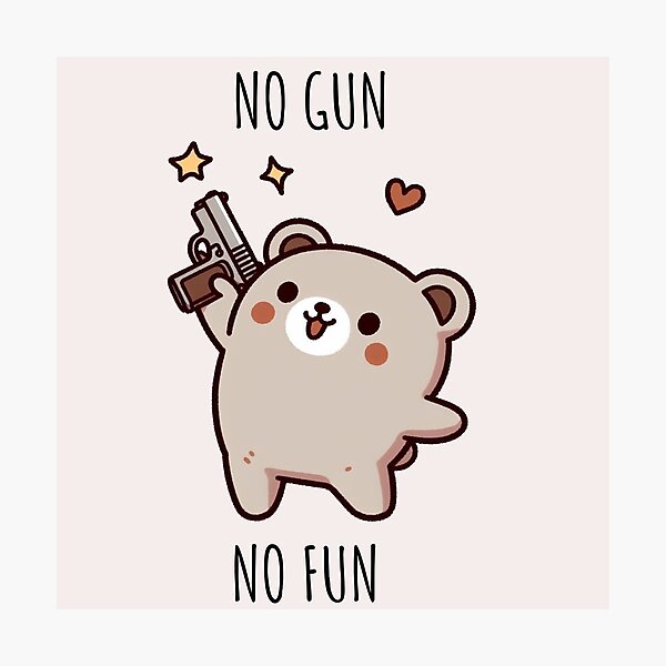 Aperçu de l'œuvre Ours avec Glock créée et vendue par LemuellTrends.
