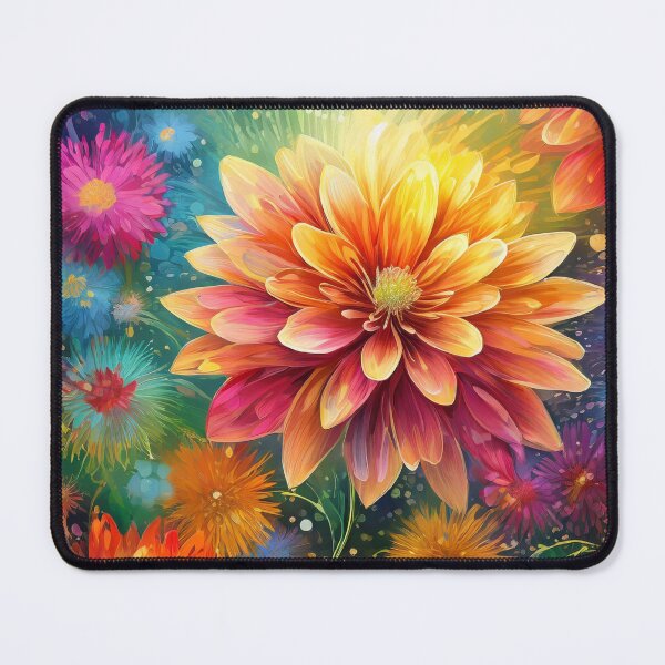 Item preview, Floral Explosion: Bursting Color Pattern designed and sold by LyssasMindArt.