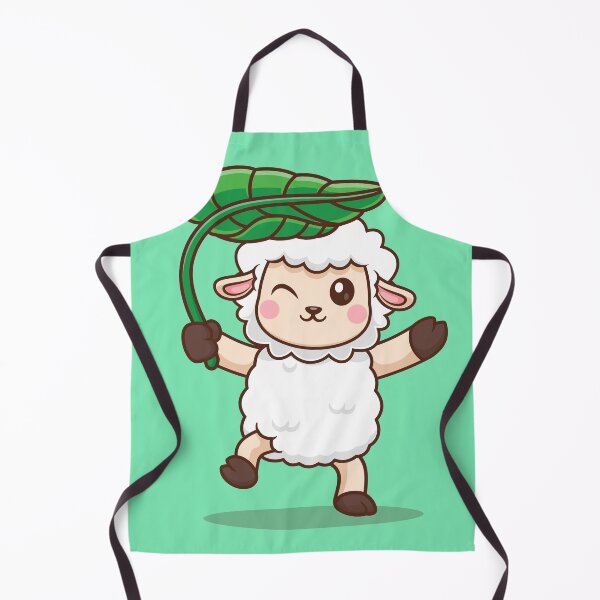 Item preview, Nature's Gift: Cute Sheep Holding Leaf" designed and sold by hjian8219.