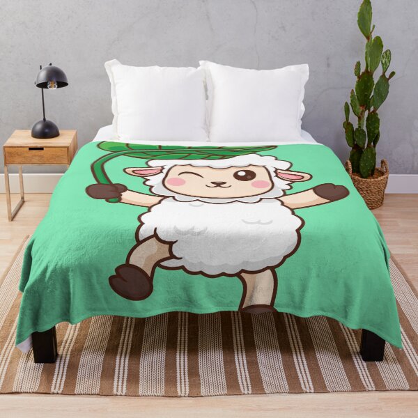 Item preview, Nature's Gift: Cute Sheep Holding Leaf" designed and sold by hjian8219.