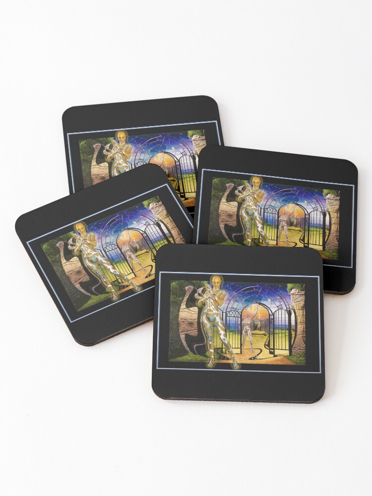 Thumbnail 1 of 5, Coasters (Set of 4), Interdimensional Nomads designed and sold by shadowlea.