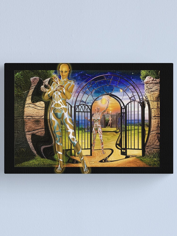 Thumbnail 1 of 3, Canvas Print, Interdimensional   Nomads designed and sold by shadowlea.