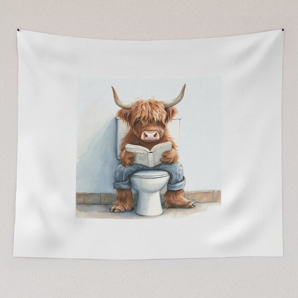 Item preview, Highland Cow Potty Time designed and sold by SellingWSarah17.