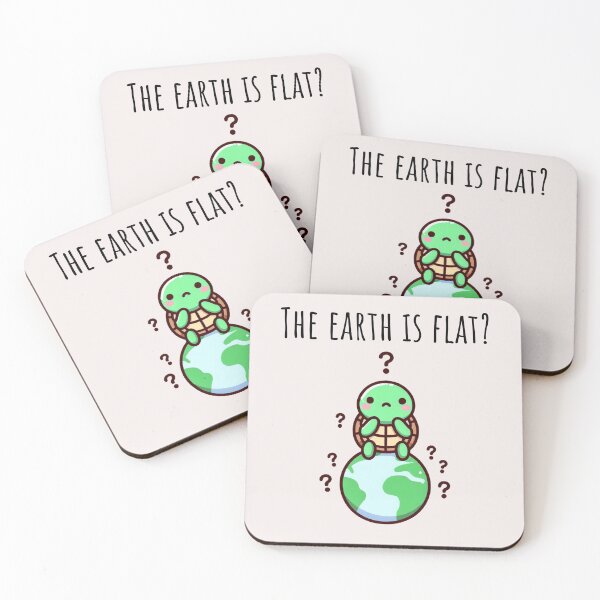 Item preview, The Earth Is Flat? Turtle designed and sold by LemuellTrends.