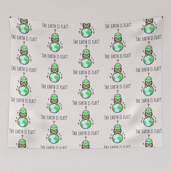 Item preview, The Earth Is Flat? Turtle designed and sold by LemuellTrends.