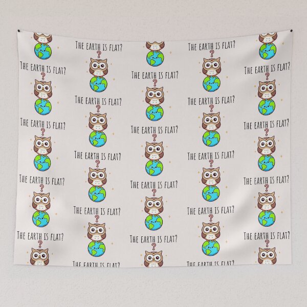 Item preview, The Earth Is Flat? Owl designed and sold by LemuellTrends.