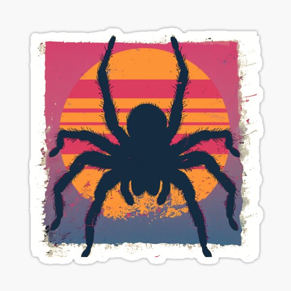 Retro Arachnid Tarantula Spider - Gift For Tarantula Lovers Sticker