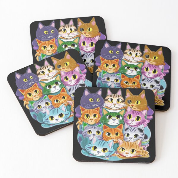 Item preview, Group of funny and prankster cats designed and sold by Astralia.