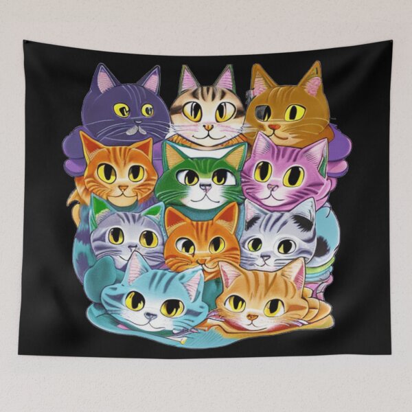Item preview, Group of funny and prankster cats designed and sold by Astralia.