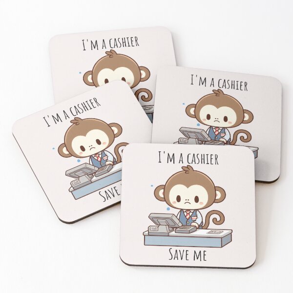 Item preview, Cashier Monkey designed and sold by LemuellTrends.