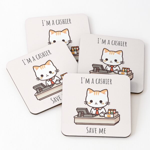 Item preview, Cashier Cat designed and sold by LemuellTrends.
