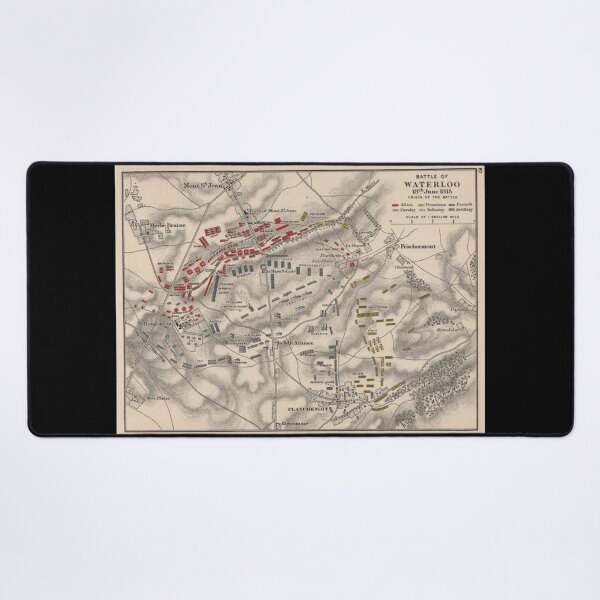 Item preview, Napoleonic Wars - Battle of Waterloo - Vintage Battle Map designed and sold by TheHappyK.