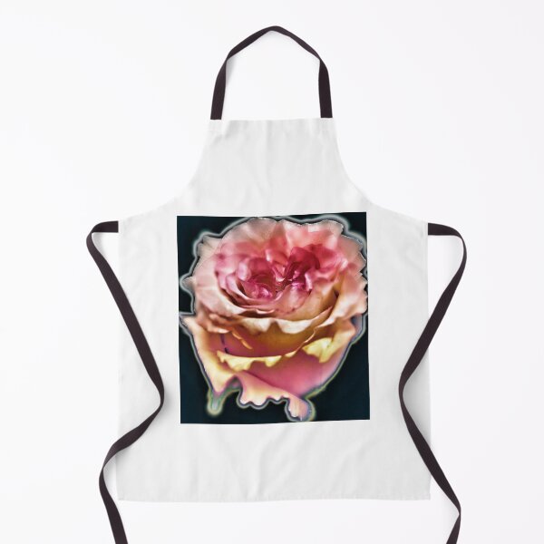 Item preview, pink gold rose with aura light border isolated on a black background designed and sold by pipikijung.
