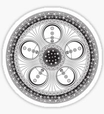 In and Out Mandala w White Fill Sticker