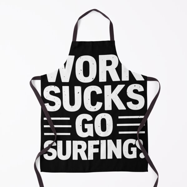 Item preview, Work Sucks Go Surfing funny sticker shirt designed and sold by HelloWoord.