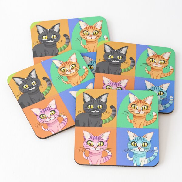 Item preview, Group of 4 funny cats designed and sold by Astralia.