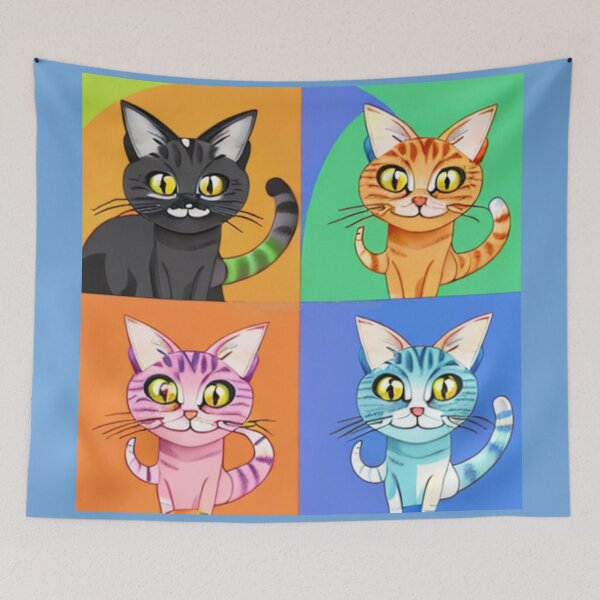 Item preview, Group of 4 funny cats designed and sold by Astralia.