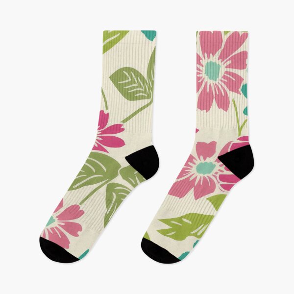 Item preview, Fresh simple pink & green flower pattern design designed and sold by PrettyPinkSkies.
