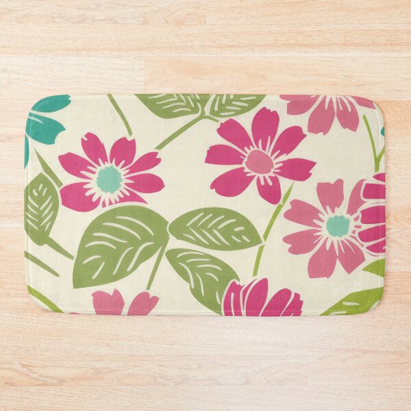 Item preview, Fresh simple pink & green flower pattern design designed and sold by PrettyPinkSkies.
