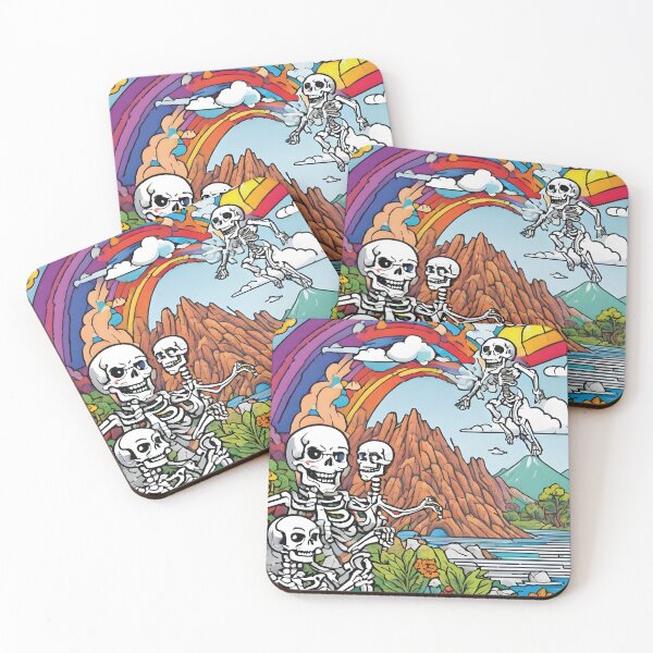 Item preview, Rainbow Skeletons Paradise designed and sold by Ashley's Art Shoppe.
