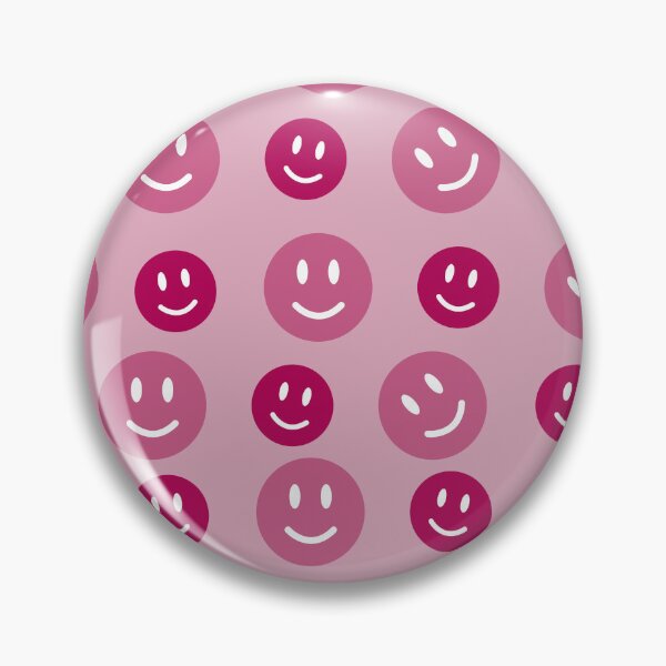Item preview, Pink happy emoji pattern design designed and sold by Denisse diseno.