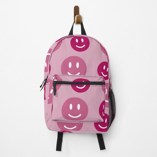 Item preview, Pink happy emoji pattern design designed and sold by Denisse diseno.