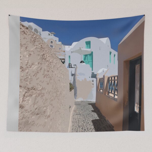Item preview, Santorini Laneway designed and sold by NixPostcards.