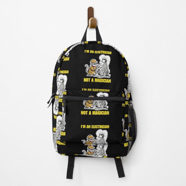 Item preview, I'm An Electrician not a Magician - funny cat and dog (yellow text) designed and sold by Micjr.