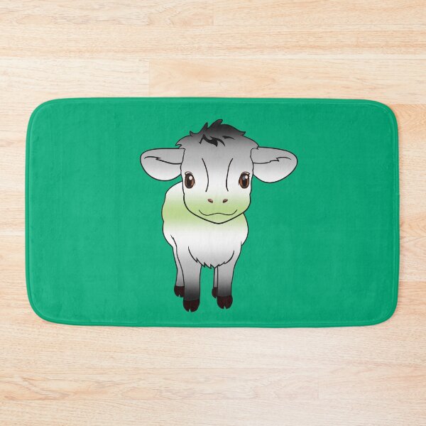 Item preview, Cute Agender Pride Flag Cow, Kawaii Agender Pride Design designed and sold by Travelslightly.