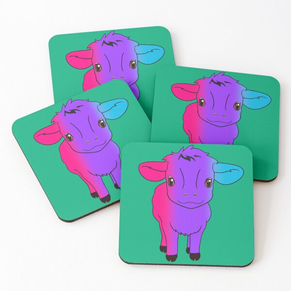 Item preview, Cute Androgynous Pride Flag Cow, Kawaii Androgynous Pride Design designed and sold by Travelslightly.