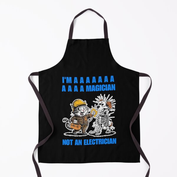 Item preview, I'm a Magician not An Electrician - funny cat and dog (blue text) designed and sold by Micjr.