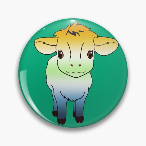 Item preview, Cute AroAce Agender Pride Flag Cow, Kawaii AroAce Agender Pride Design designed and sold by Travelslightly.