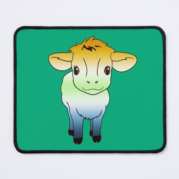 Item preview, Cute AroAce Agender Pride Flag Cow, Kawaii AroAce Agender Pride Design designed and sold by Travelslightly.