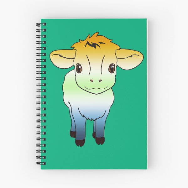Item preview, Cute AroAce Agender Pride Flag Cow, Kawaii AroAce Agender Pride Design designed and sold by Travelslightly.