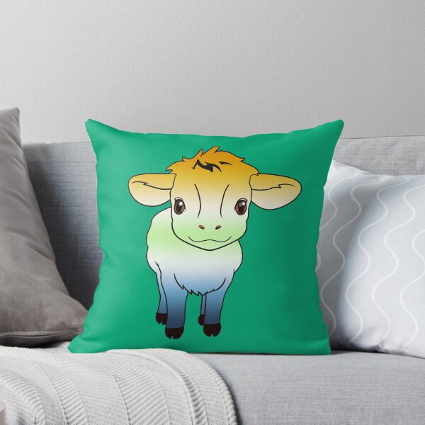 Item preview, Cute AroAce Agender Pride Flag Cow, Kawaii AroAce Agender Pride Design designed and sold by Travelslightly.