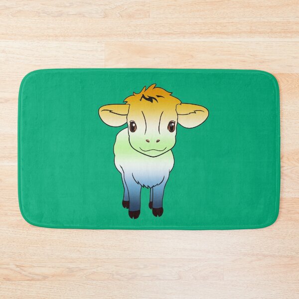 Item preview, Cute AroAce Agender Pride Flag Cow, Kawaii AroAce Agender Pride Design designed and sold by Travelslightly.