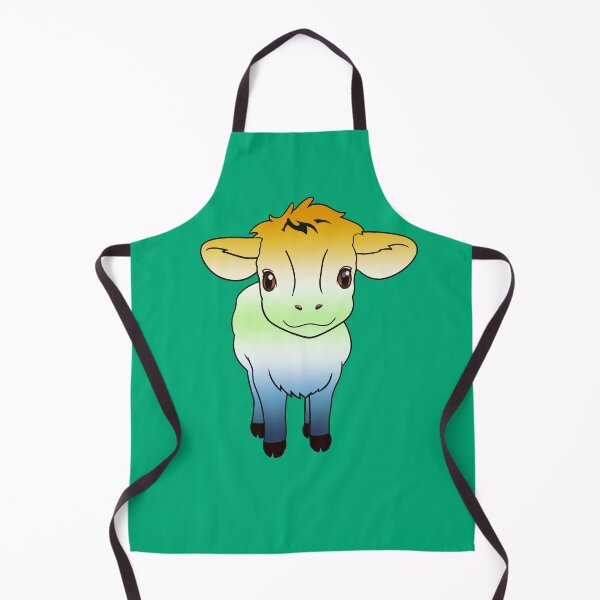 Item preview, Cute AroAce Agender Pride Flag Cow, Kawaii AroAce Agender Pride Design designed and sold by Travelslightly.