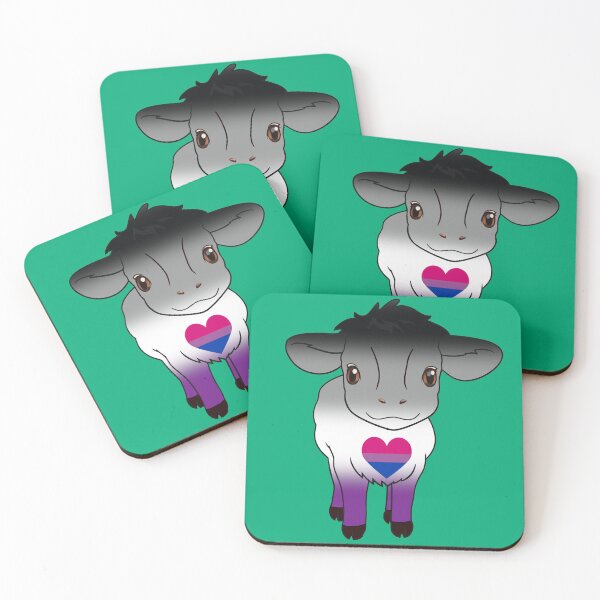 Item preview, Cute Asexual Biromantic Pride Flag Cow, Kawaii Ace Biromantic Pride Design designed and sold by Travelslightly.