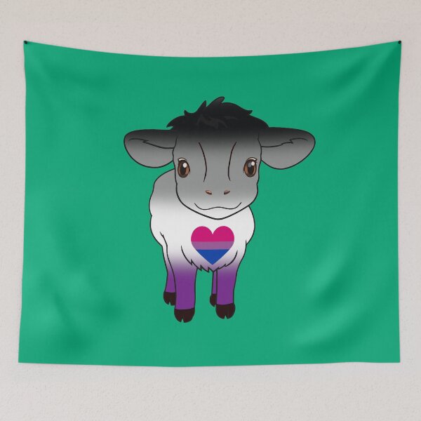 Item preview, Cute Asexual Biromantic Pride Flag Cow, Kawaii Ace Biromantic Pride Design designed and sold by Travelslightly.