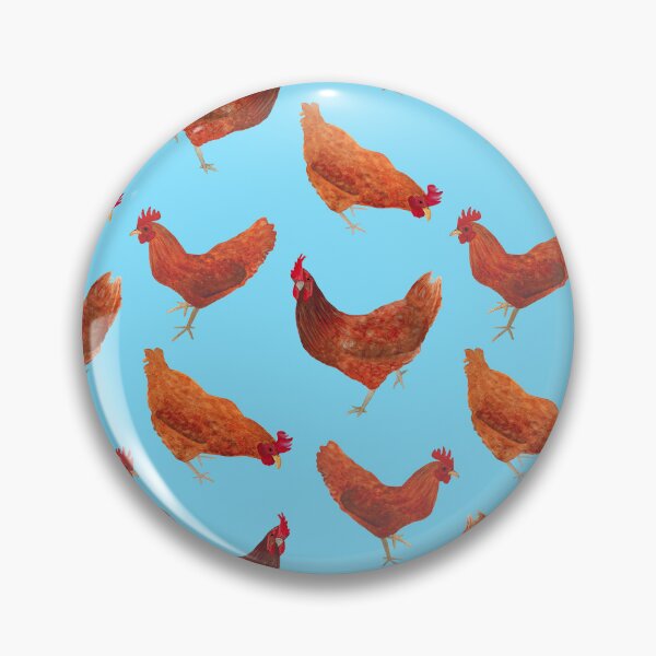 Aperçu de l'œuvre Poulets à l'aquarelle - fond bleu clair créée et vendue par SCdesignqld.
