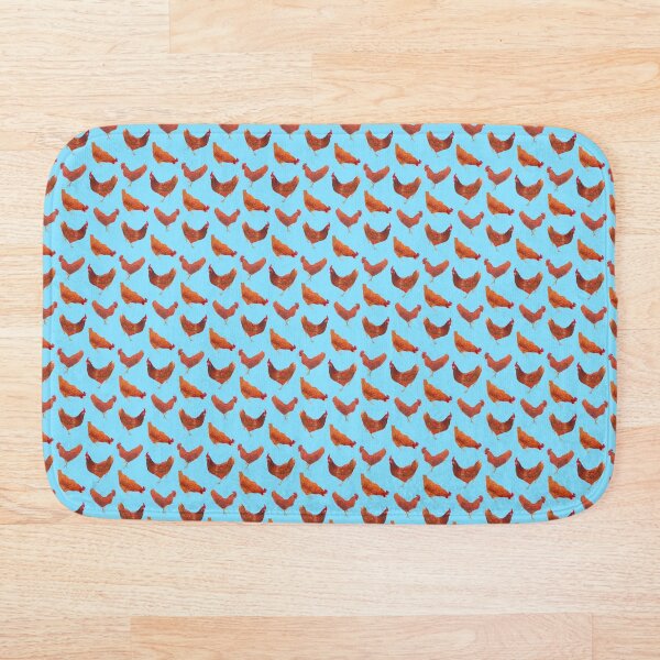 Item preview, Chickens in watercolour - light blue background designed and sold by SCdesignqld.