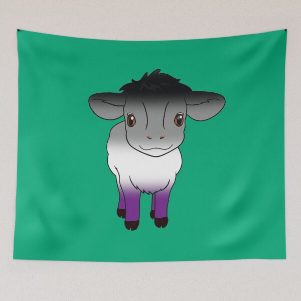 Item preview, Cute Asexual Pride Flag Cow, Kawaii Ace Pride Design designed and sold by Travelslightly.