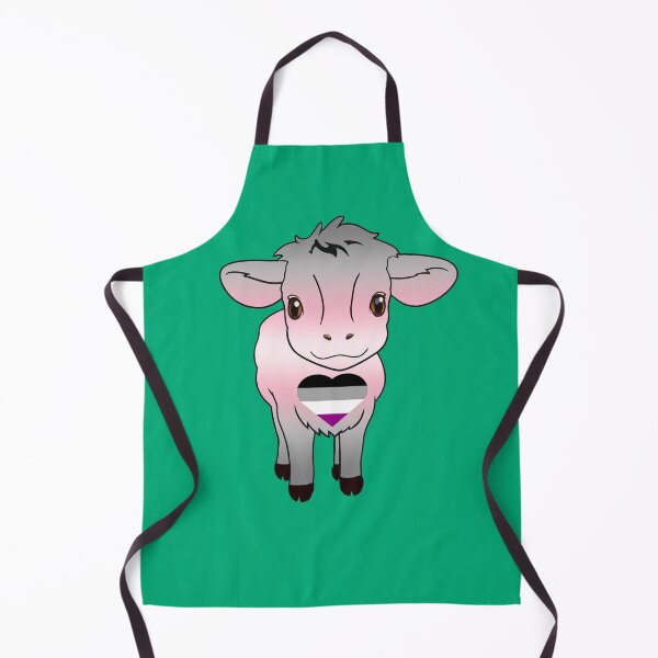 Item preview, Cute Asexual Demigirl Pride Flag Cow, Kawaii Ace Demigirl Pride Design designed and sold by Travelslightly.