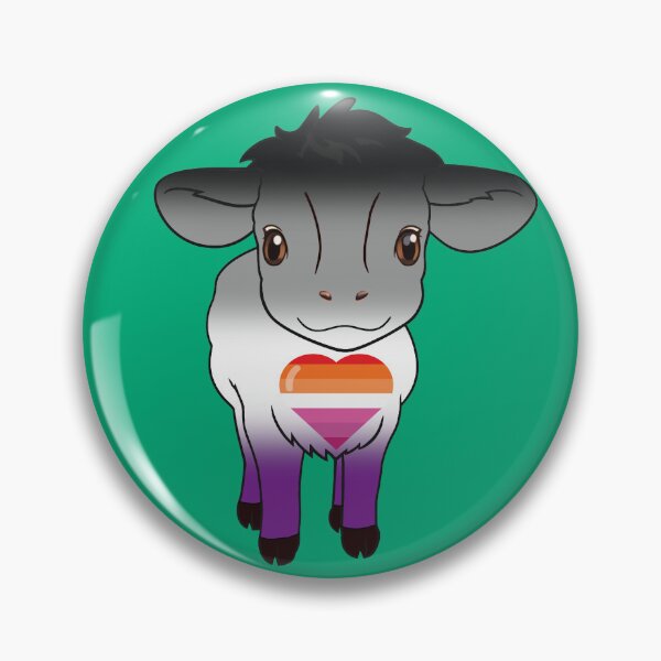 Item preview, Cute Asexual Lesbian Pride Flag Cow, Kawaii Ace Lesbian Pride Design designed and sold by Travelslightly.