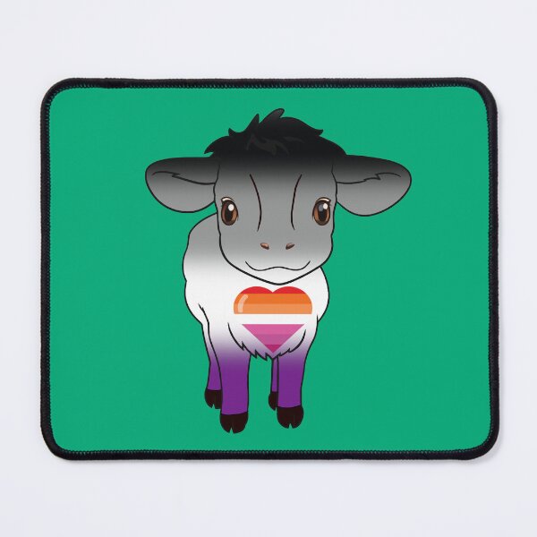 Item preview, Cute Asexual Lesbian Pride Flag Cow, Kawaii Ace Lesbian Pride Design designed and sold by Travelslightly.